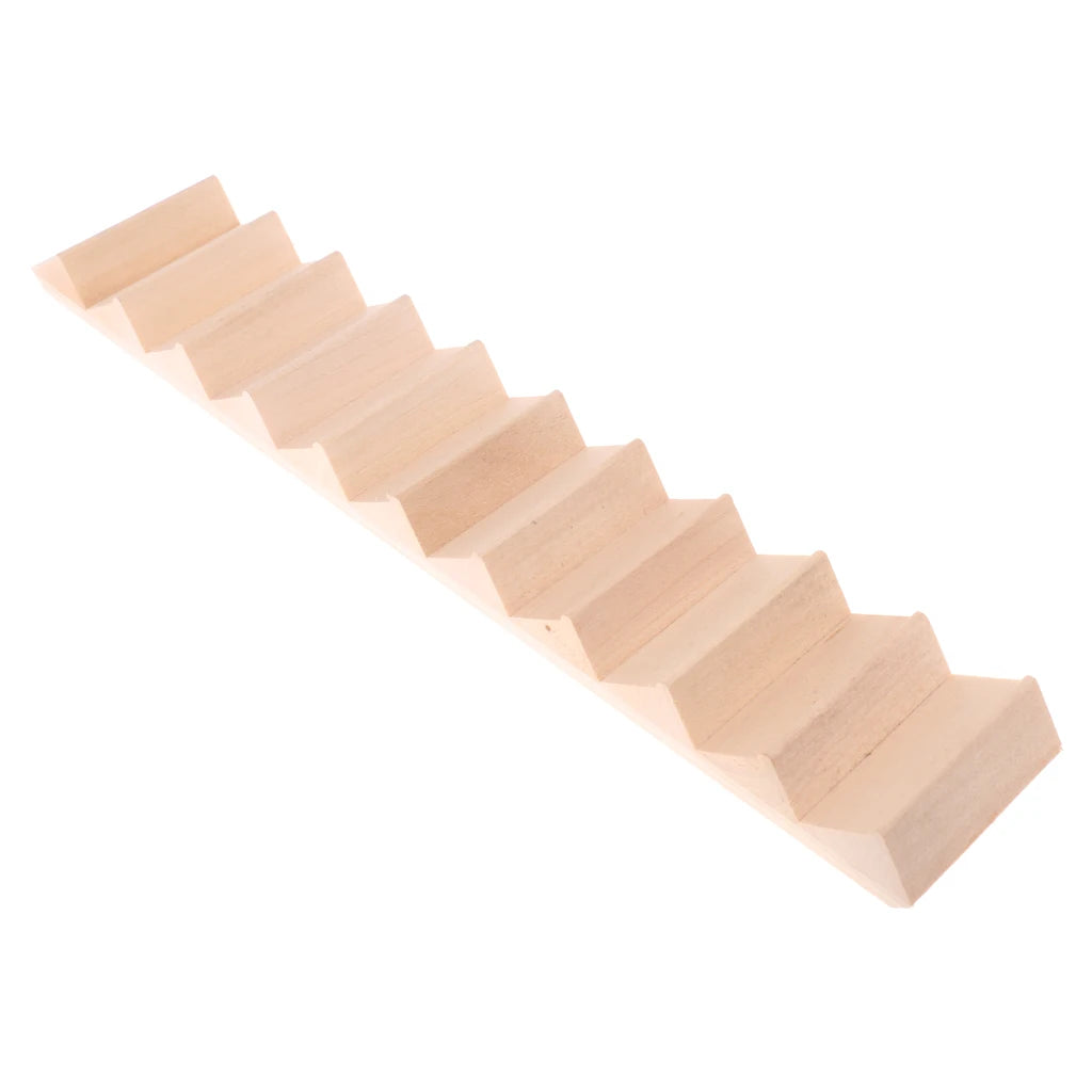 1:12 Scale Miniature Dollhouse Wooden Staircase Pre Assembled Doll House Accessory Furniture Model Toy