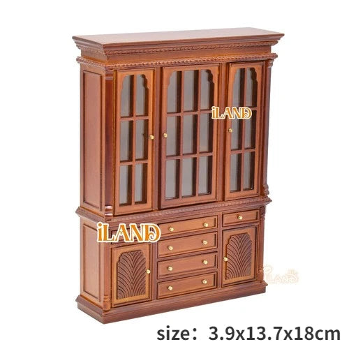 Armario de casa de muñecas en miniatura a escala 1:12, armario, piano tallado, silla suave, muebles en miniatura