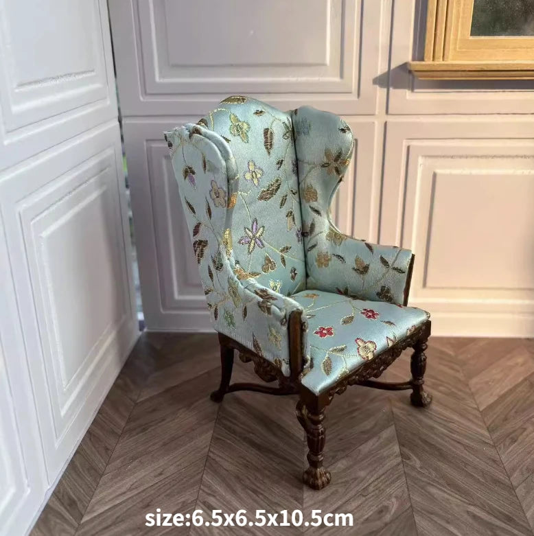 Armario de casa de muñecas en miniatura a escala 1:12, armario, piano tallado, silla suave, muebles en miniatura