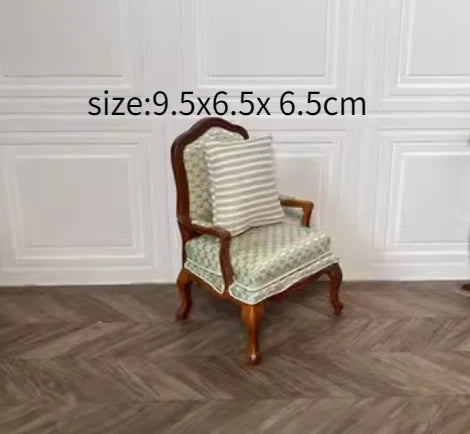 Armario de casa de muñecas en miniatura a escala 1:12, armario, piano tallado, silla suave, muebles en miniatura