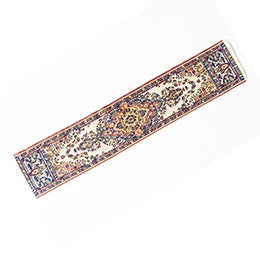 1:12 Scale Miniature Dollhouse Carpet Rug Bed Runner Table Flug Embroidered Accessories