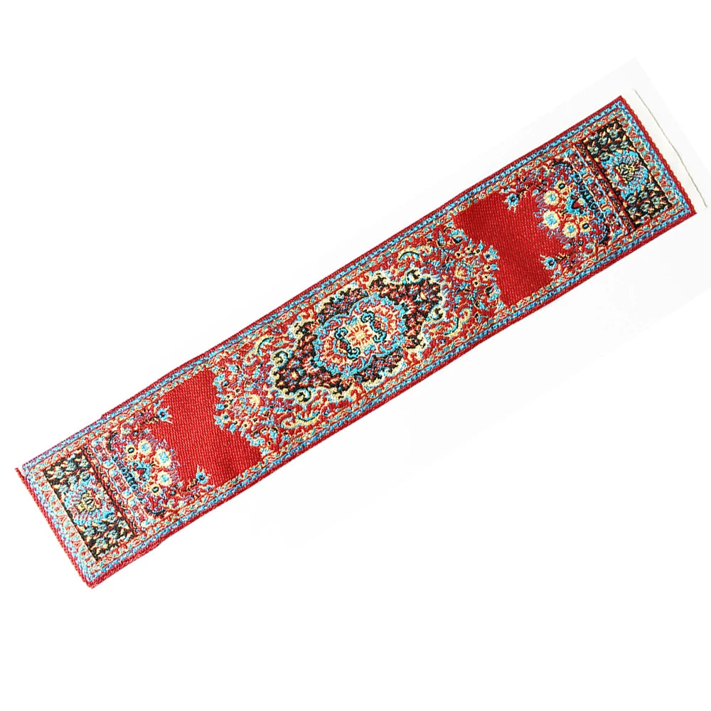 1:12 Scale Miniature Dollhouse Carpet Rug Bed Runner Table Flug Embroidered Accessories