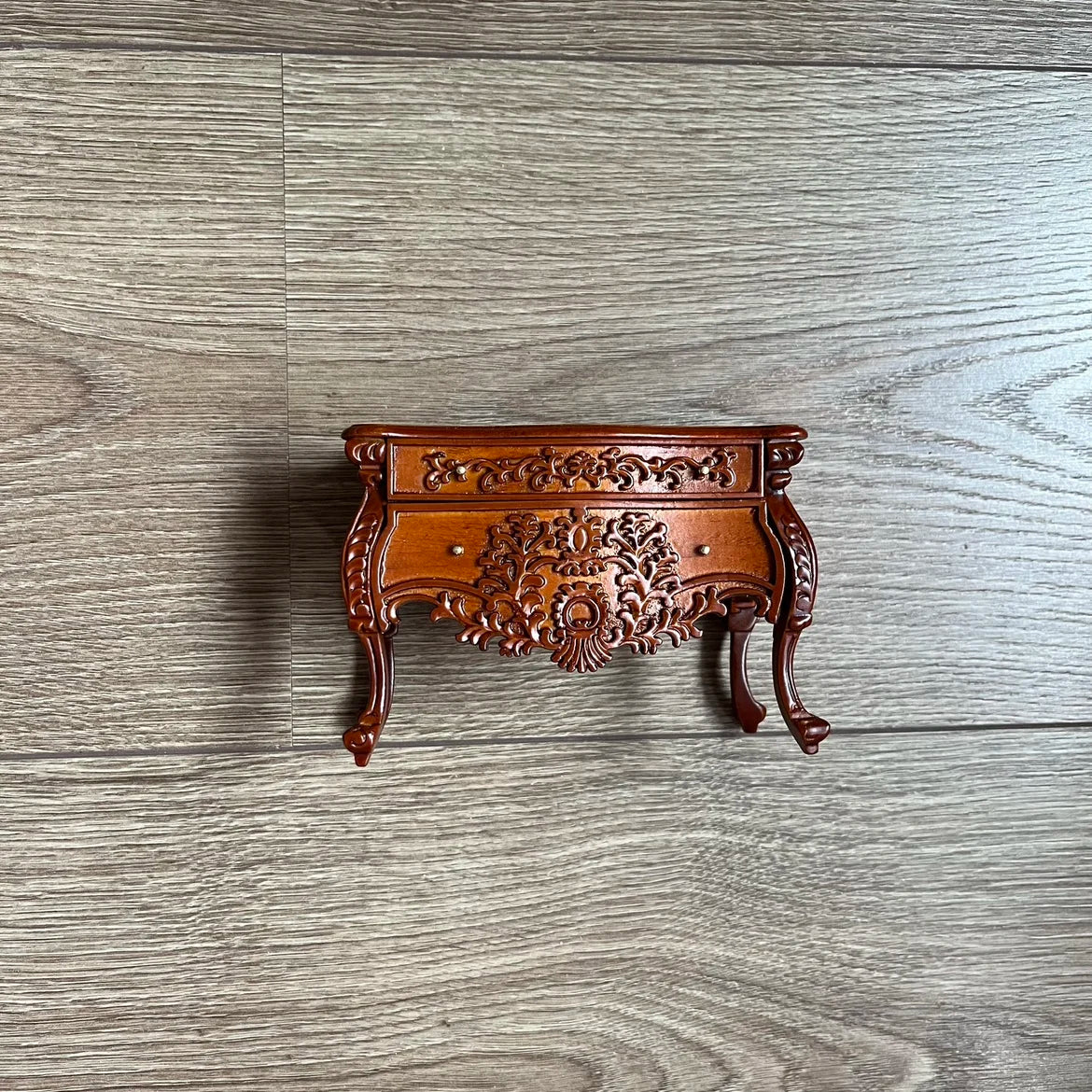 1:12 Scale European Style Miniature Dollhouse Furniture Set Carved Table Chair Computer Desk Office Scene Miniature Decor