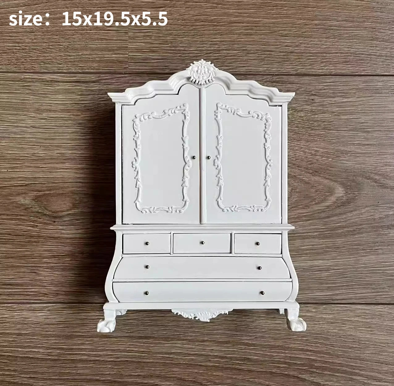 1:12 Scale European Style Miniature Dollhouse Furniture Set Carved Table Chair Computer Desk Office Scene Miniature Decor