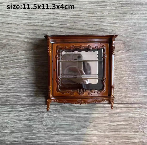 1:12 Scale European Style Miniature Dollhouse Furniture Set Carved Table Chair Computer Desk Office Scene Miniature Decor