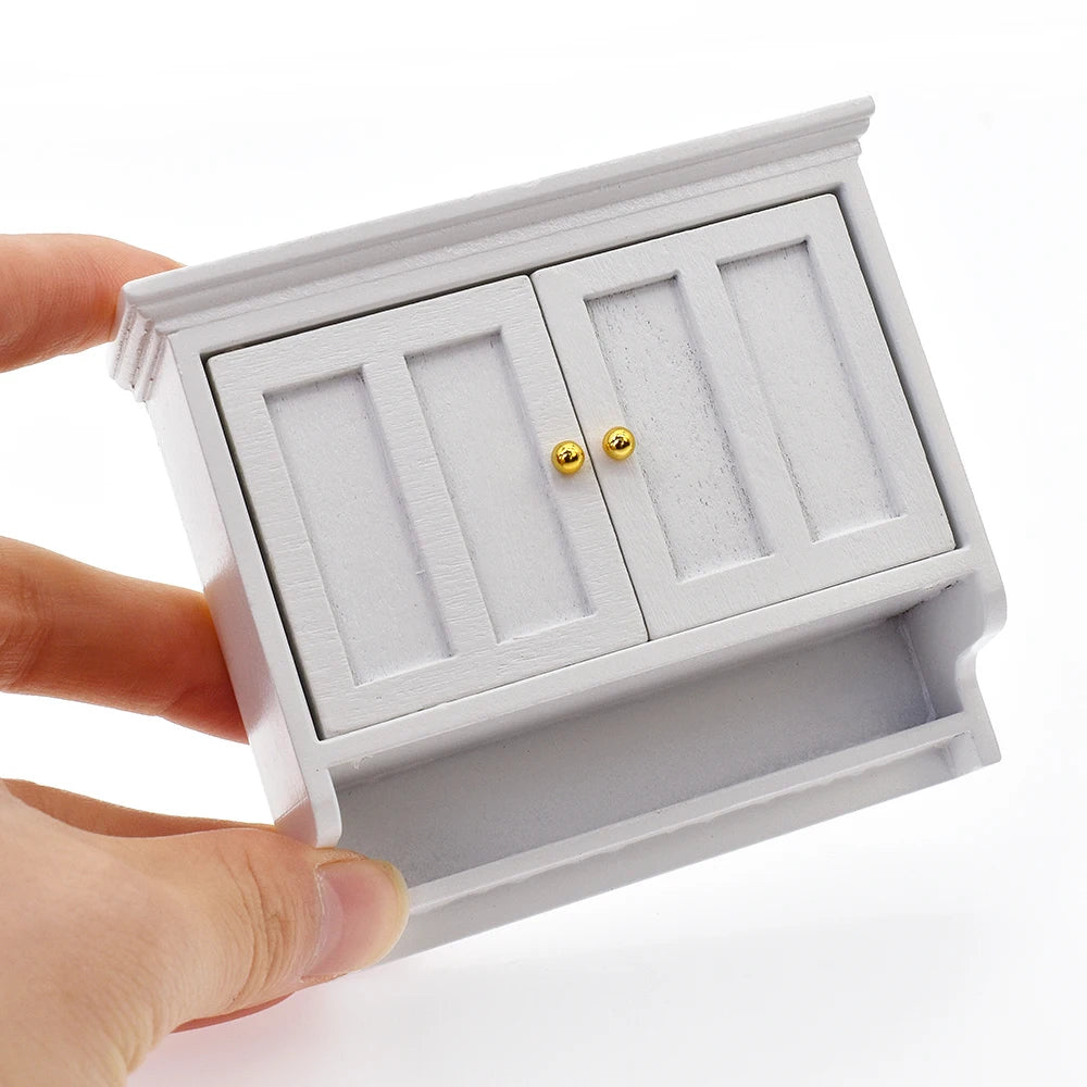 1:12 Scale Miniature Dollhouse Hanging Cabinet Closet Shelf Furniture Accessories For Play Room