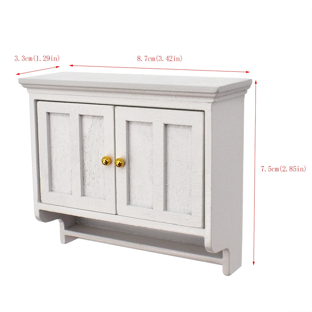 1:12 Scale Miniature Dollhouse Hanging Cabinet Closet Shelf Furniture Accessories For Play Room