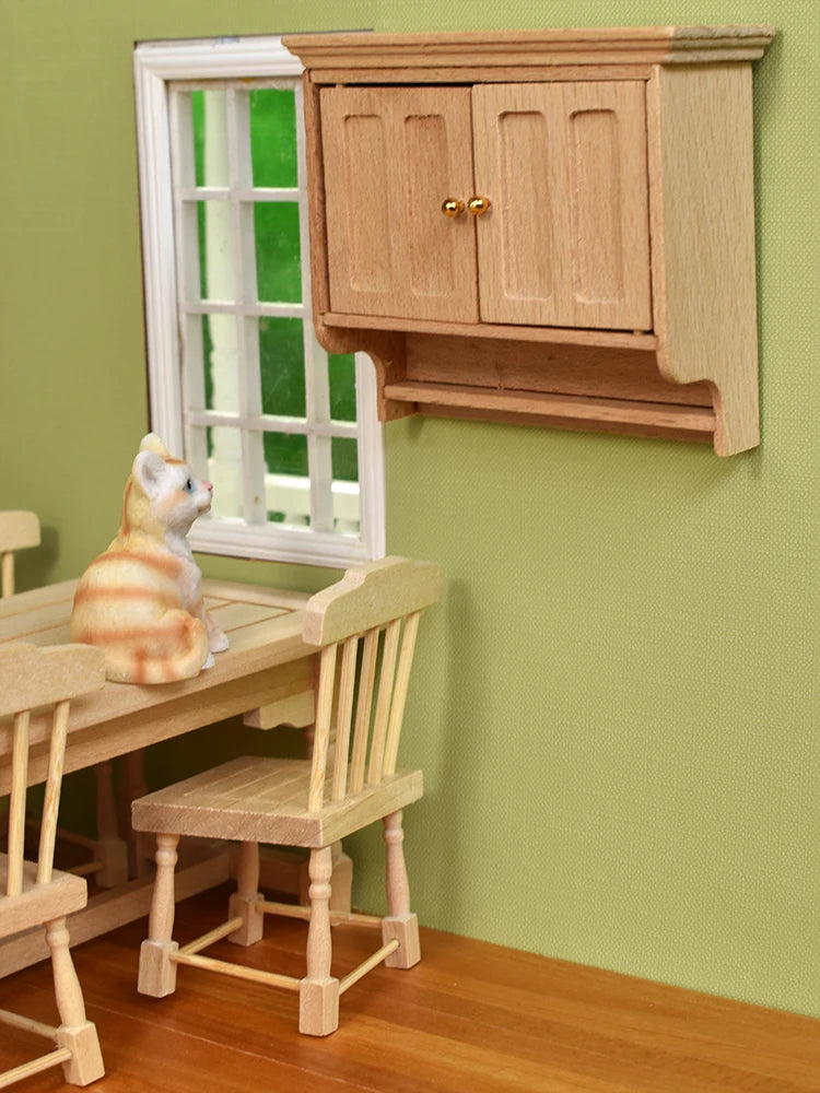 1:12 Scale Miniature Dollhouse Hanging Cabinet Closet Shelf Furniture Accessories For Play Room