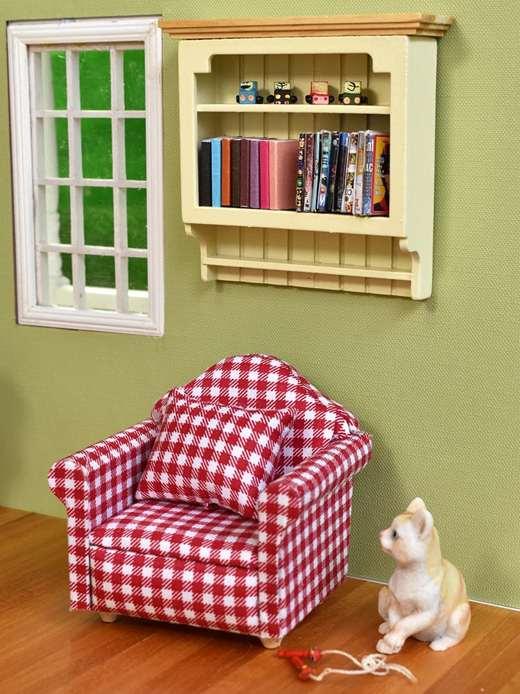 1:12 Scale Miniature Hanging Cabinet Closet Shelf For Dollhouse Kitchen Dining Room Accessories