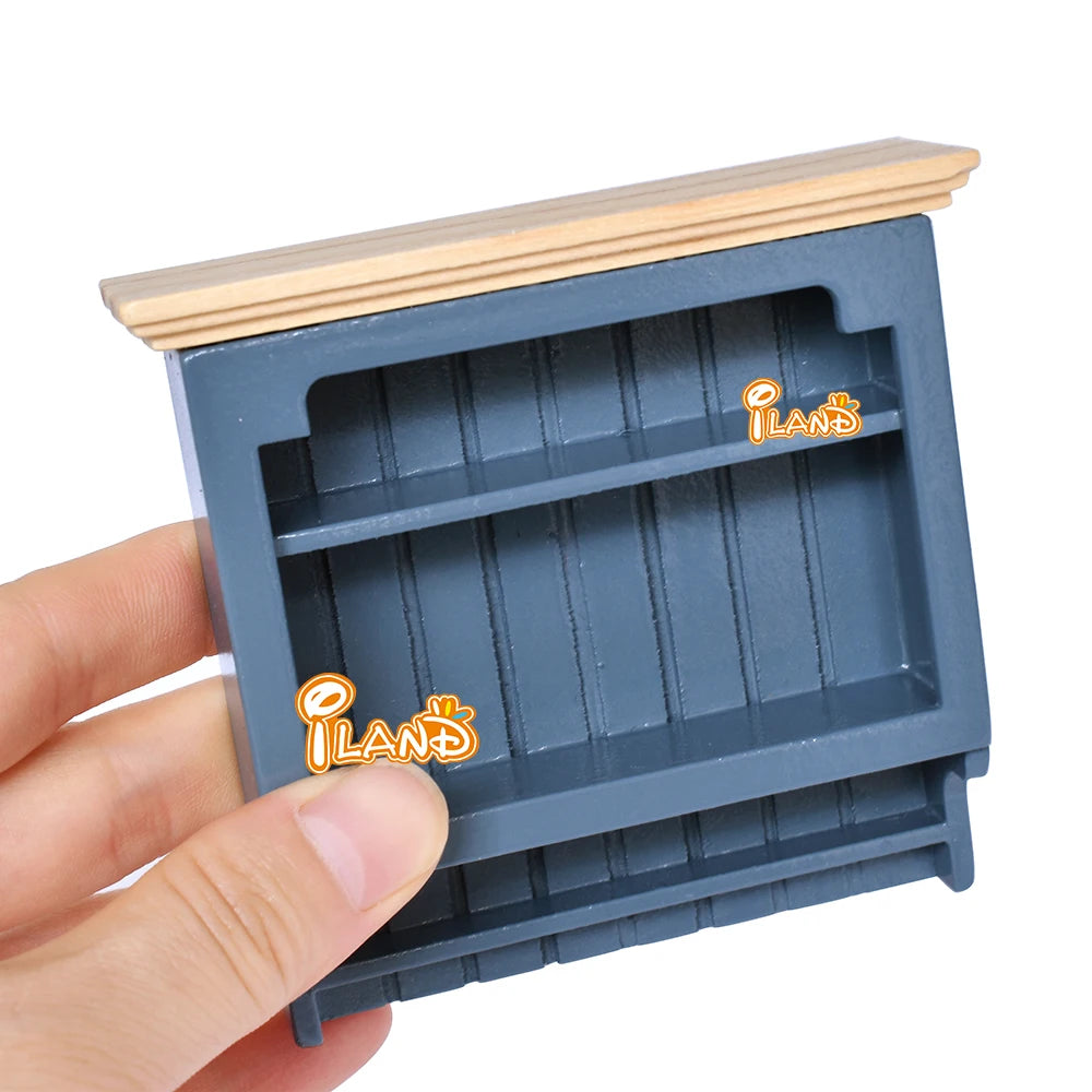 1:12 Scale Miniature Hanging Cabinet Closet Shelf For Dollhouse Kitchen Dining Room Accessories