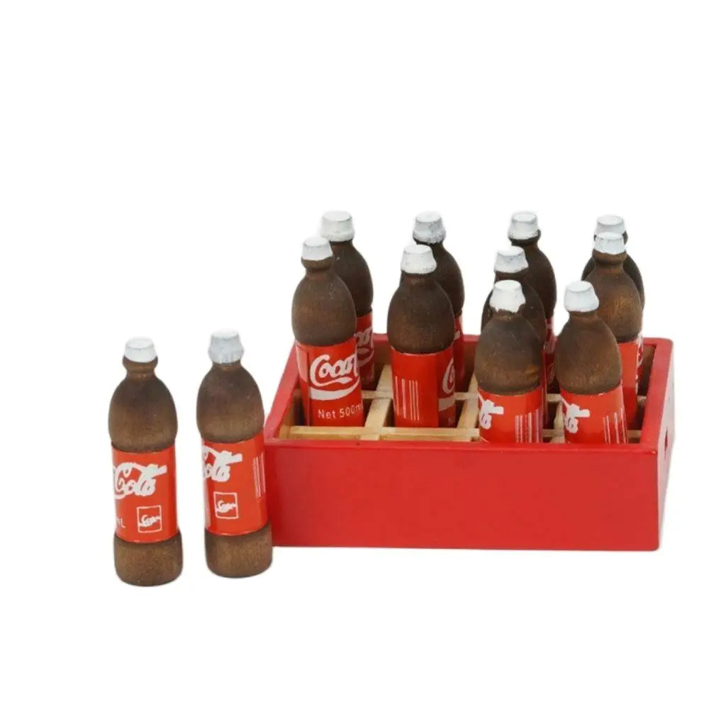 1:12 Scale Miniature Drink Food Box With 12 Bottles Dollhouse Accessories Toy Model For Dollhouse Decoration
