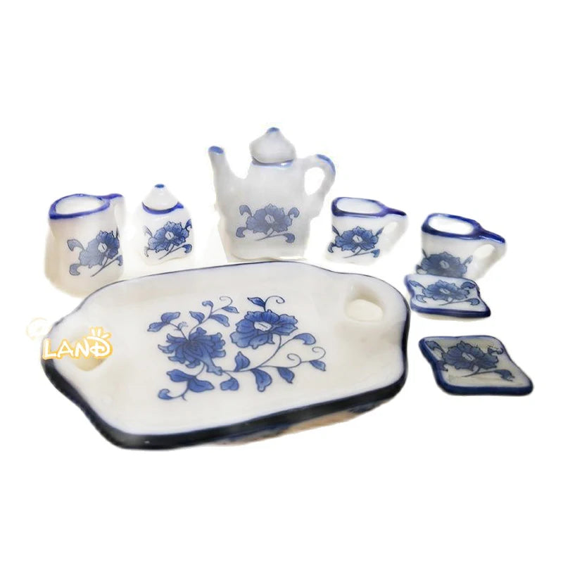 1:12 Scale Miniature Tea Set Cup Plate For Dollhouse Decor Miniature Furniture Accessories For Children Play Room