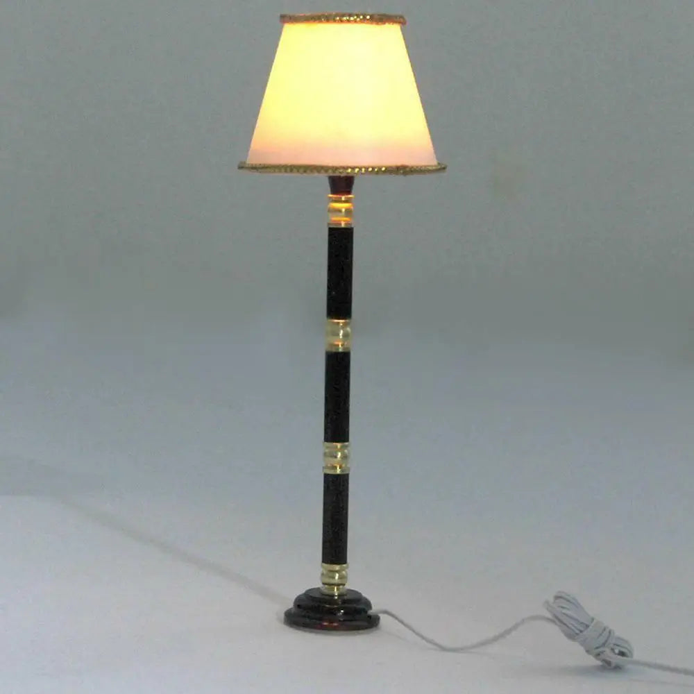 1:12 Scale Miniature Dollhouse Floor Lamp With Electric Wire Plug 12V Lighting Equipment