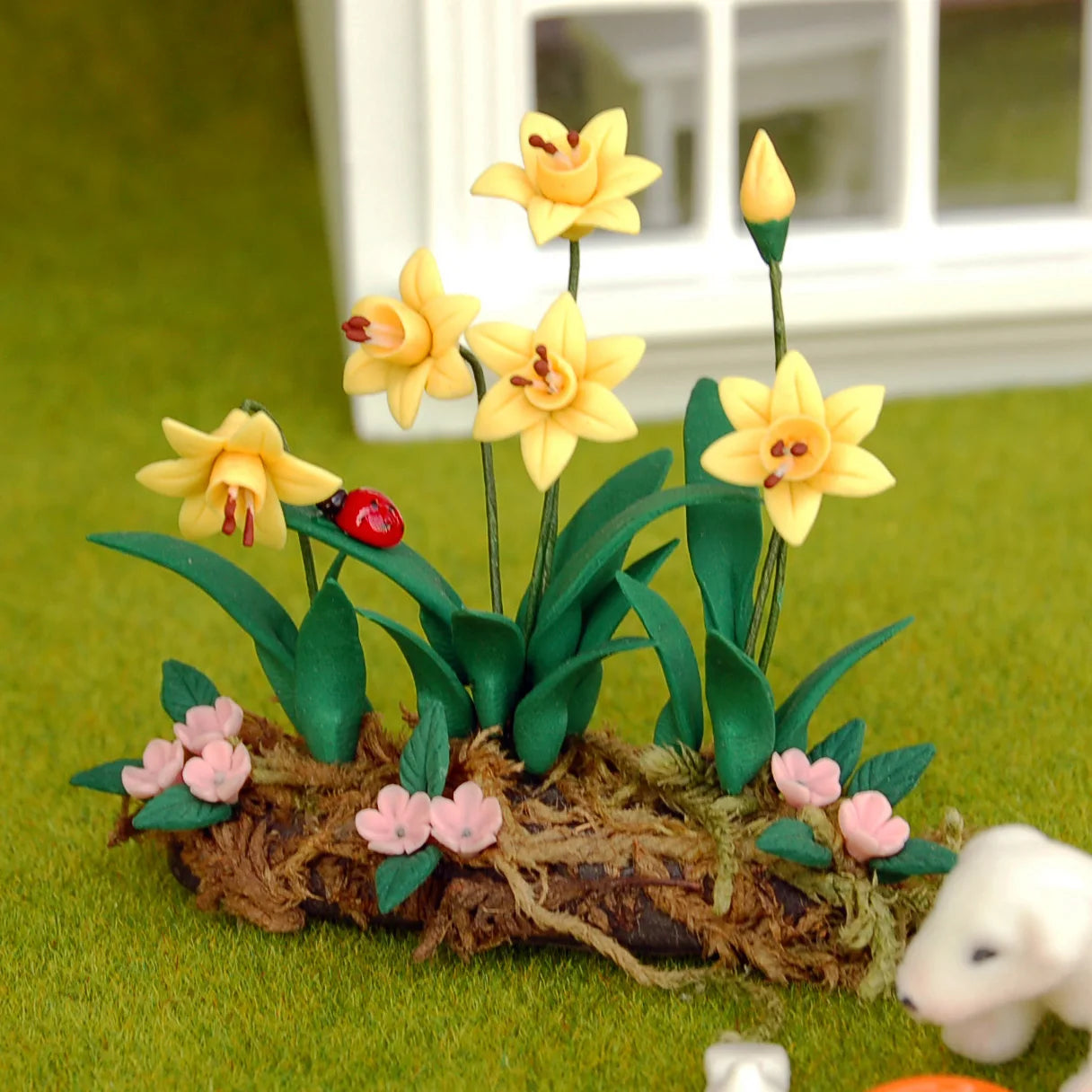 1:12 Scale Miniature Dollhouse Flower Plant Decor Bonsai Model Fairy Garden Ornament Potted Plants Kids Play Toy