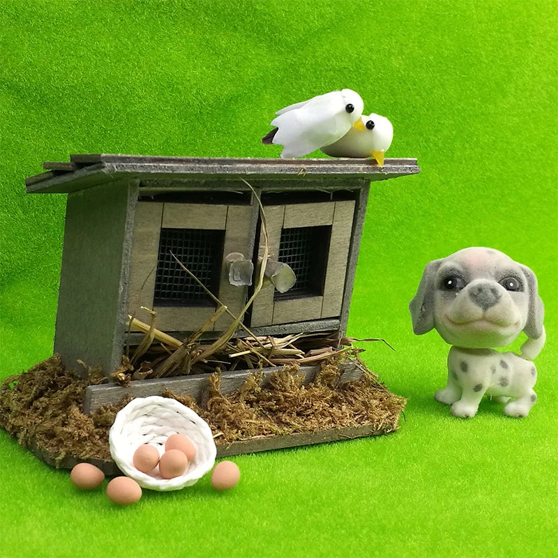 1:12 Scale Miniature Food Basket Of Eggs For Dollhouse Accessories