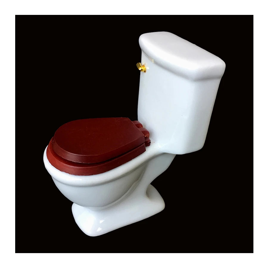 1:12 Scale Miniature Bathroom Set White Toilet Sink Bathtub Dollhouse Furniture