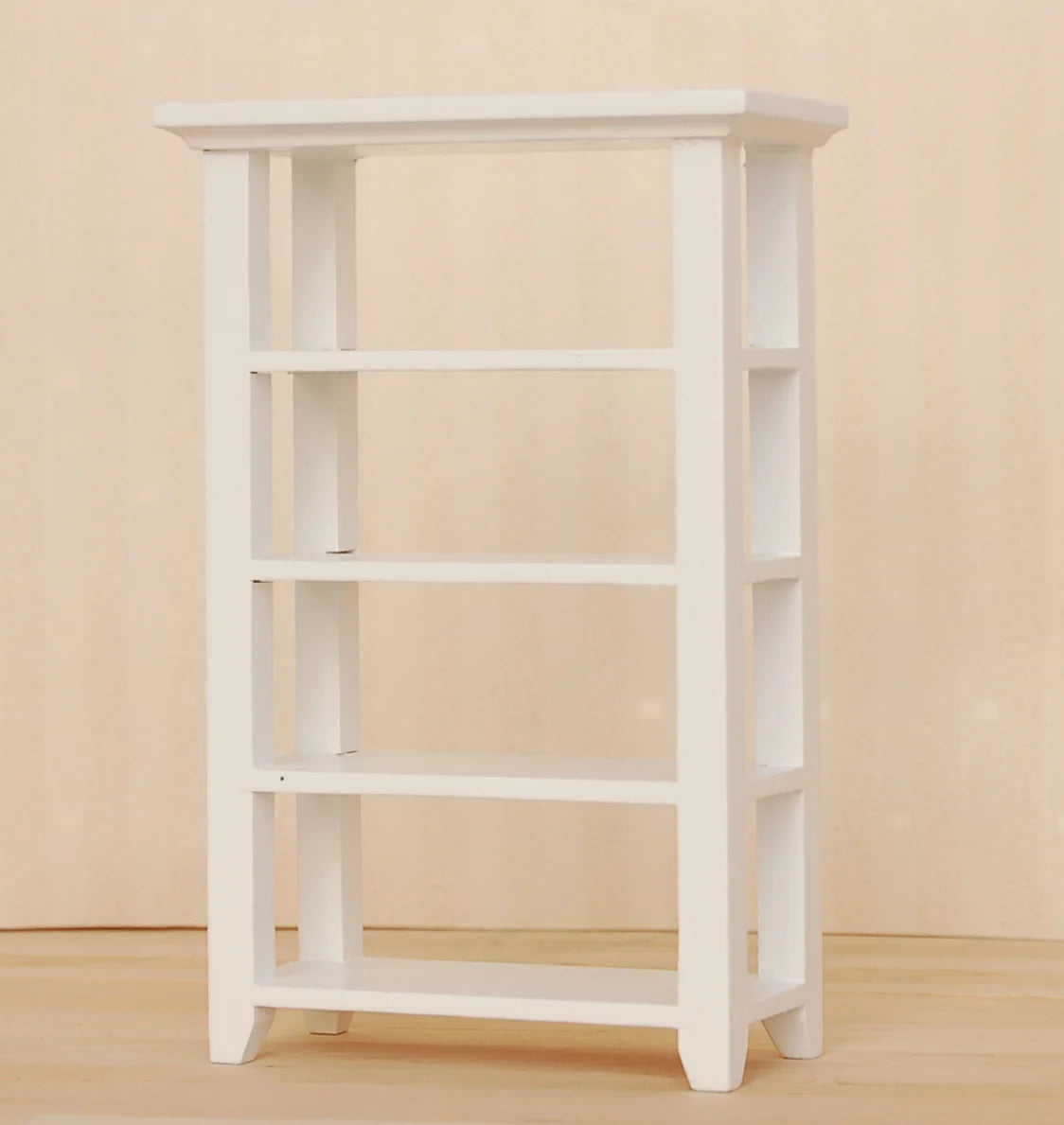 1:12 Scale Miniature Dollhouse Wooden White 4 Layer Display Stand Shelf Miniature Furniture