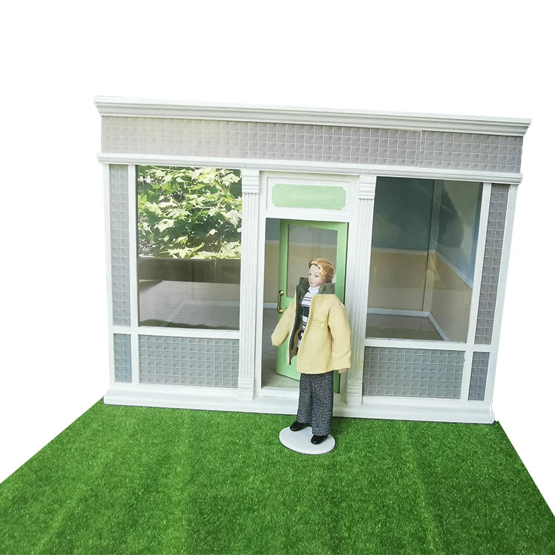 1:12 Scale Miniature Doll Young Man With Stand For Dollhouse Accessories Small Toys For Girls Boys