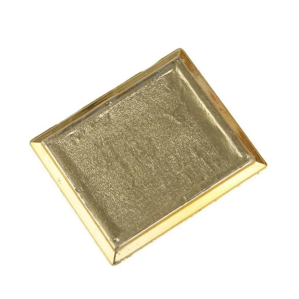 Espejo con marco dorado para casa de muñecas a escala 1:12, accesorio decorativo para dormitorio.