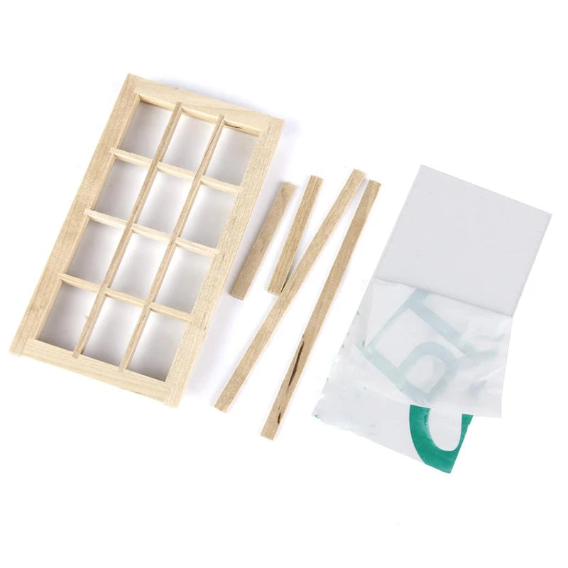1:12 Scale Miniature Dollhouse Window Unpainted For DIY Model Accessories