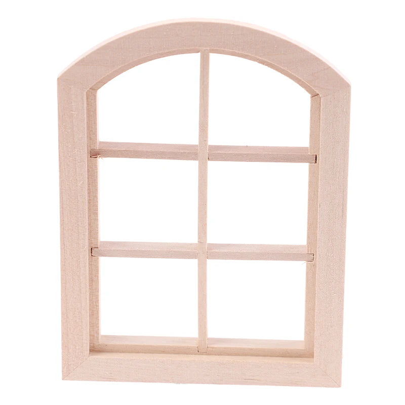 1:12 Scale Miniature Dollhouse Window Unpainted For DIY Model Accessories