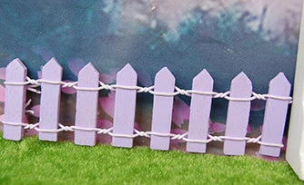1:12 Scale Miniature Dollhouse DIY Fence Barrier Garden Accessories Colorful Railing Scene Model 6pcs