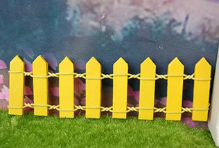 1:12 Scale Miniature Dollhouse DIY Fence Barrier Garden Accessories Colorful Railing Scene Model 6pcs