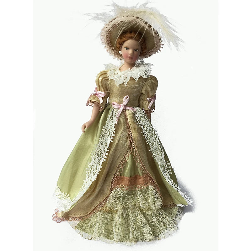 1:12 Scale Miniature Dolls With Stand Dollhouse Accessories Christmas Toys For Girls Children