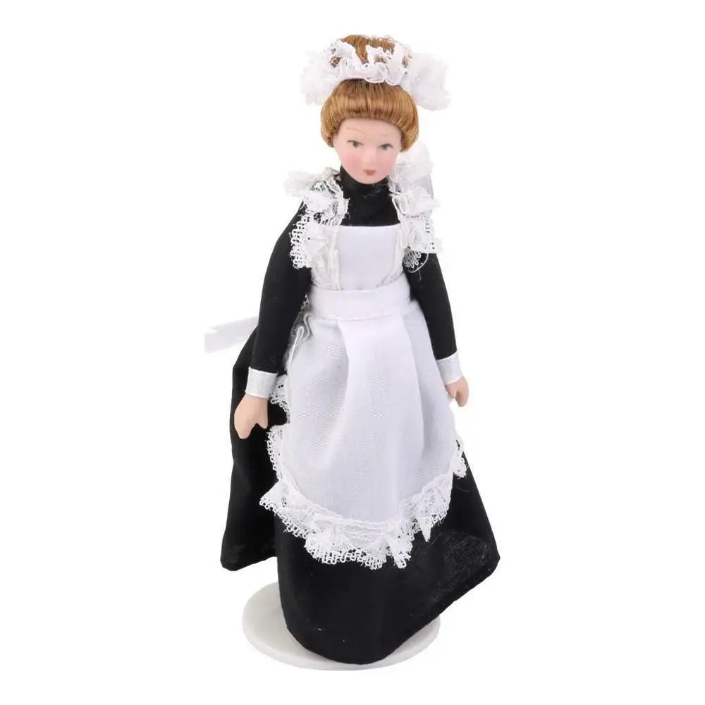 1:12 Scale Miniature Dolls With Stand Dollhouse Accessories Christmas Toys For Girls Children
