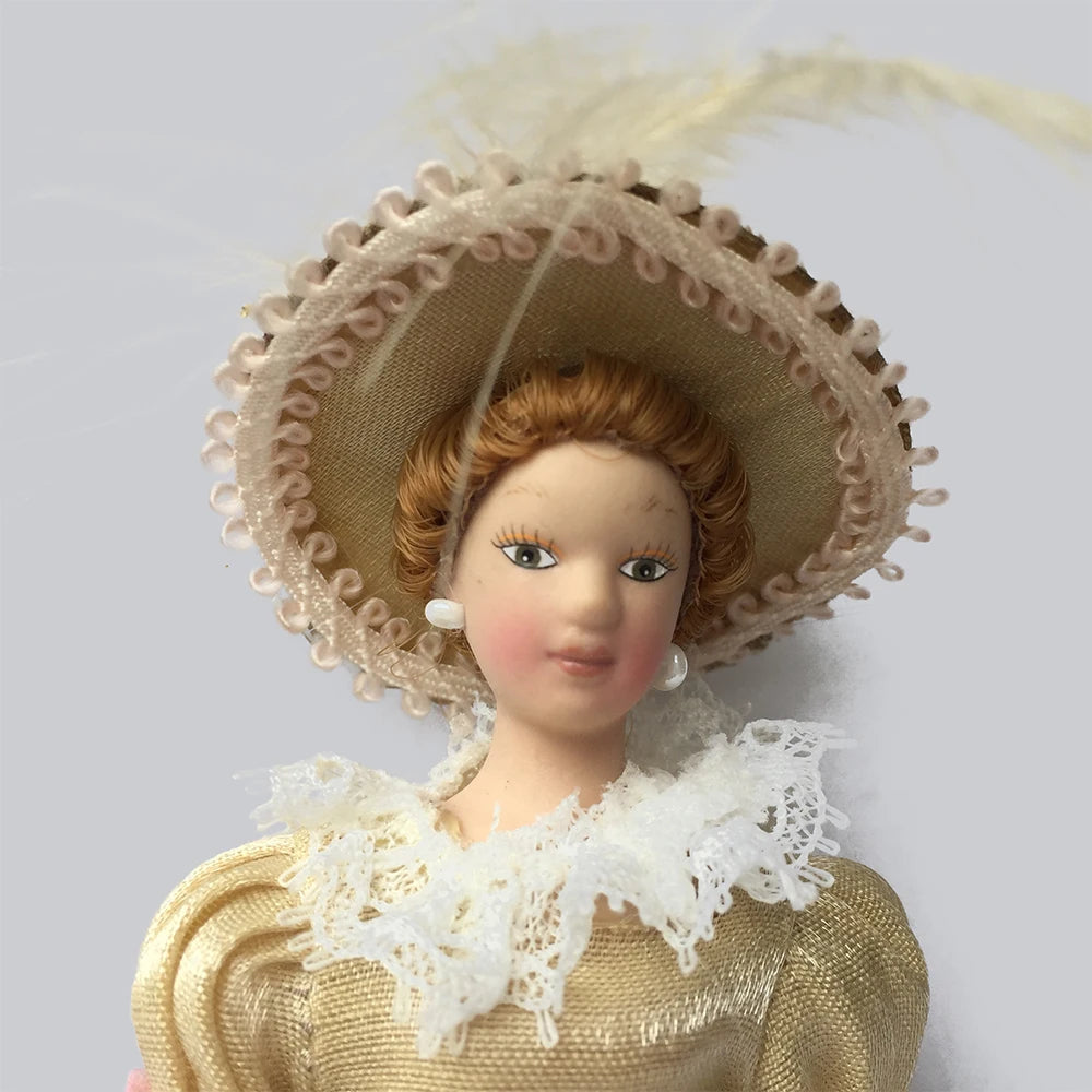 1:12 Scale Miniature Dolls With Stand Dollhouse Accessories Christmas Toys For Girls Children