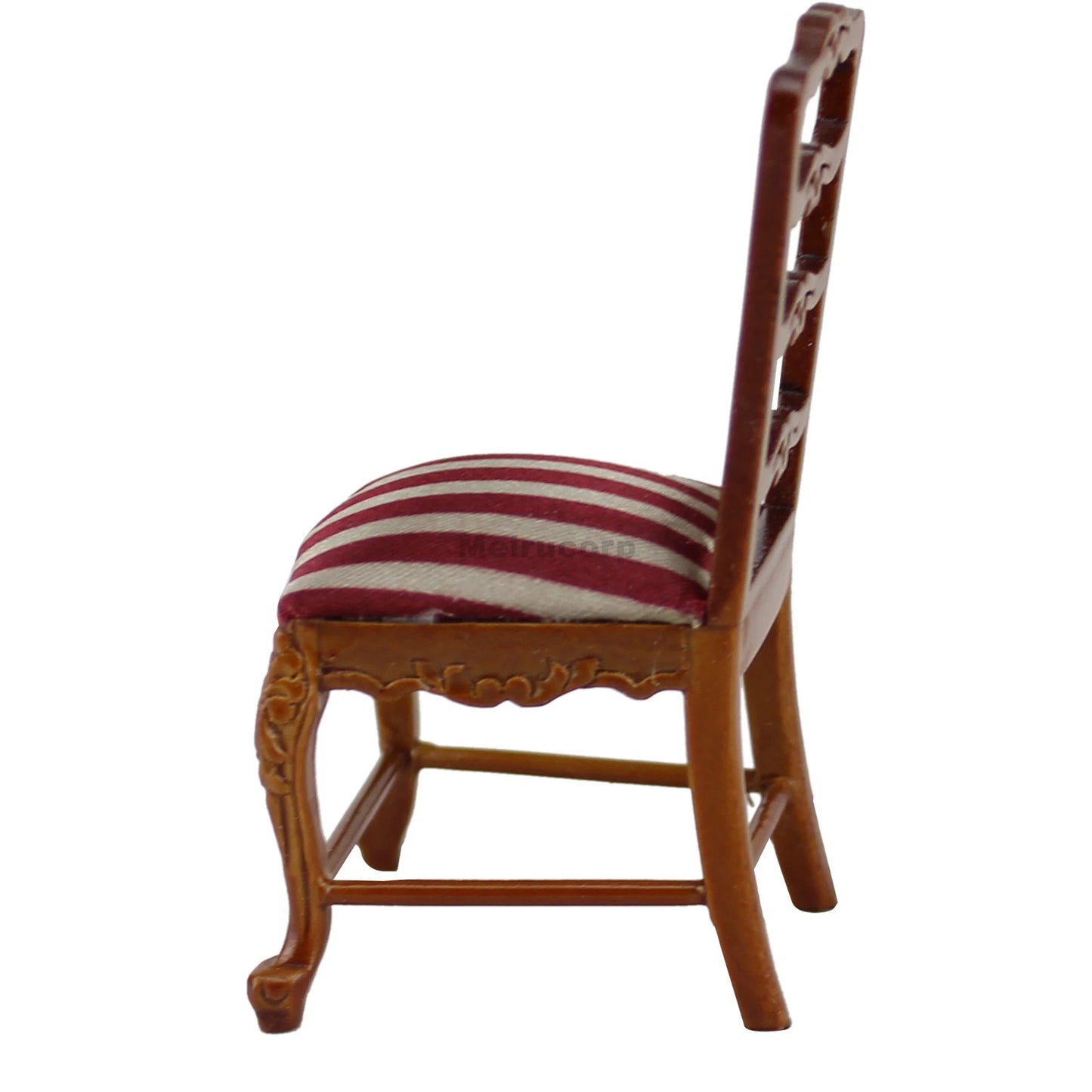 1:12 Scale Miniature Dollhouse Furniture Hand Carved Walnut Dining Chair