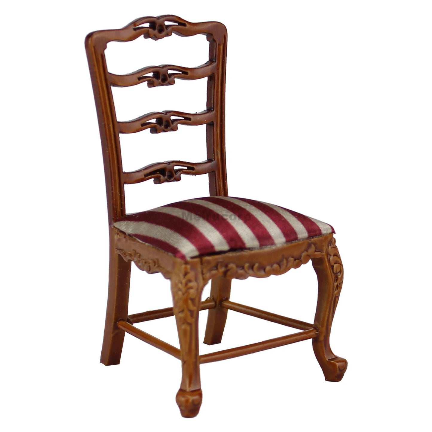 1:12 Scale Miniature Dollhouse Furniture Hand Carved Walnut Dining Chair