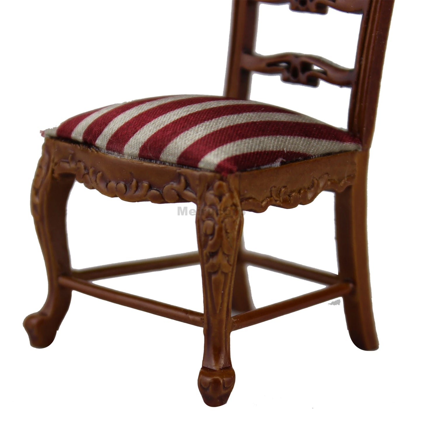 1:12 Scale Miniature Dollhouse Furniture Hand Carved Walnut Dining Chair