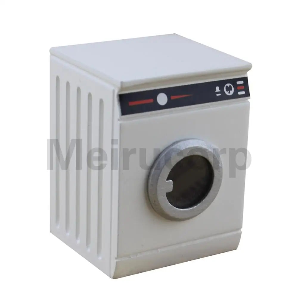 Machine à laver à tambour blanc miniature pour maison de poupée, appareil électroménager miniature à l'échelle 1:12, meubles miniatures