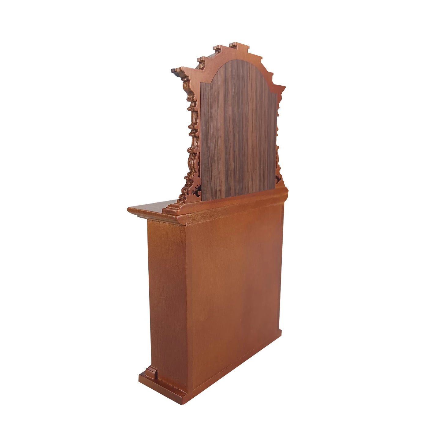 Chimenea de casa de muñecas en miniatura hecha a mano a escala 1:12 con espejo para muñecas