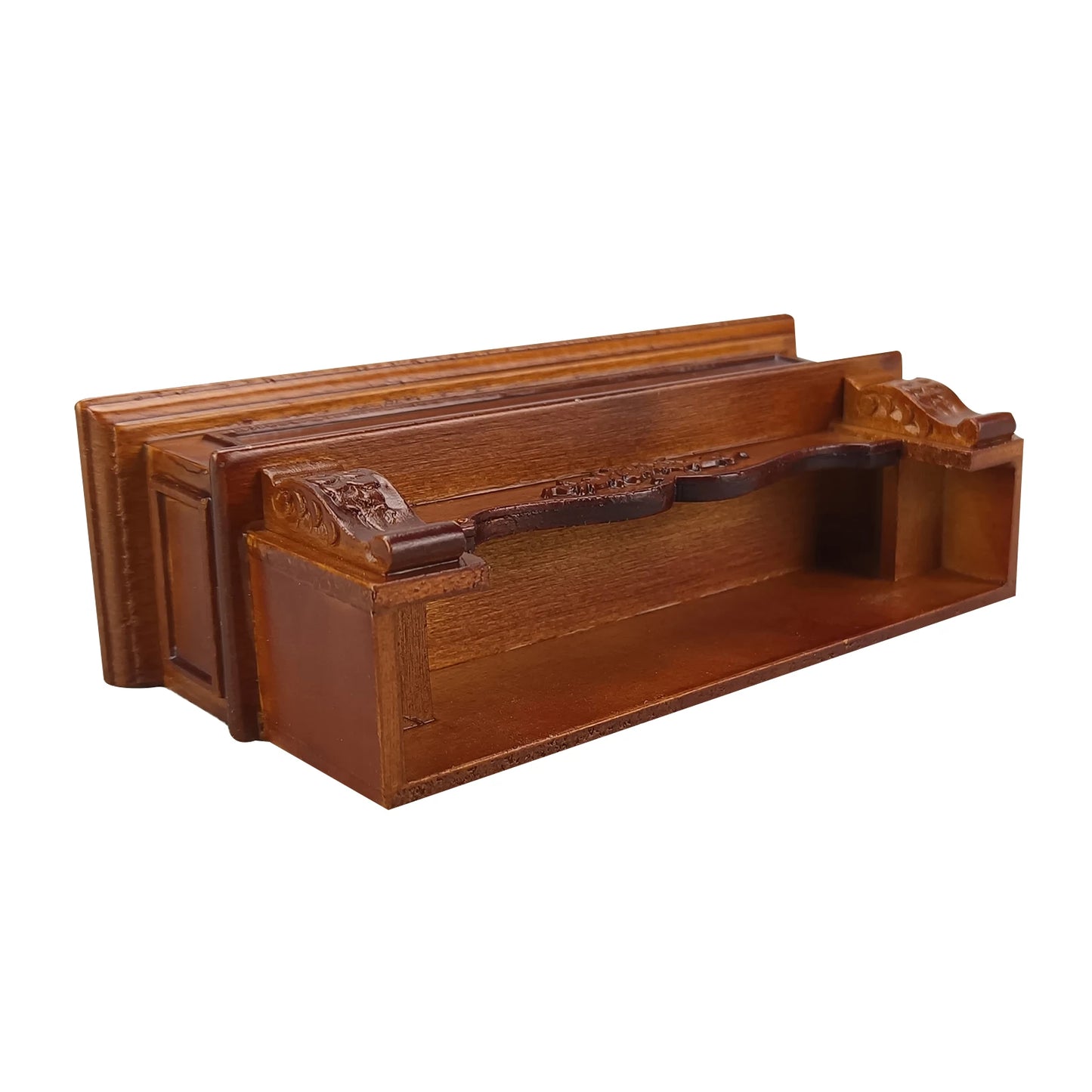 Campana extractora de madera en miniatura para muebles de casa de muñecas a escala 1:12