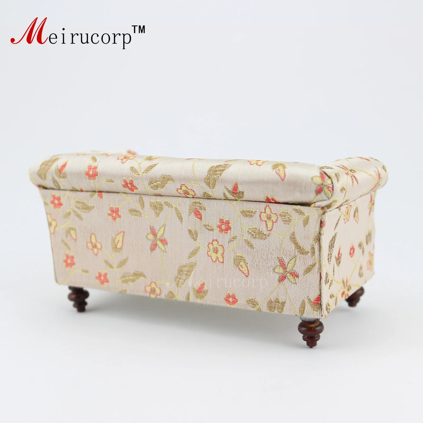 Muebles de sala de estar para casa de muñecas en miniatura a escala 1:12, sofá exquisito