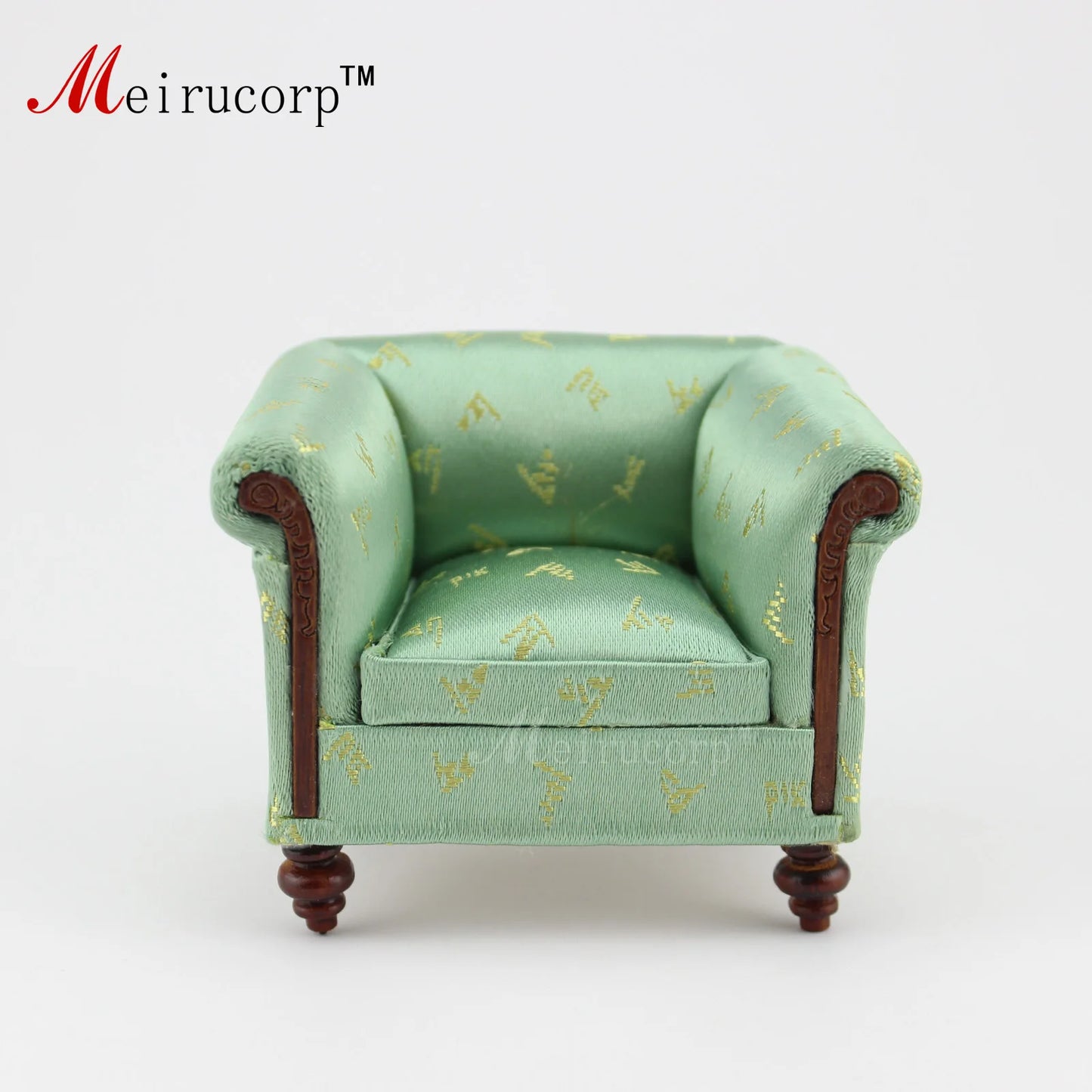 Sillón para casa de muñecas en miniatura hecho a mano a escala 1:12