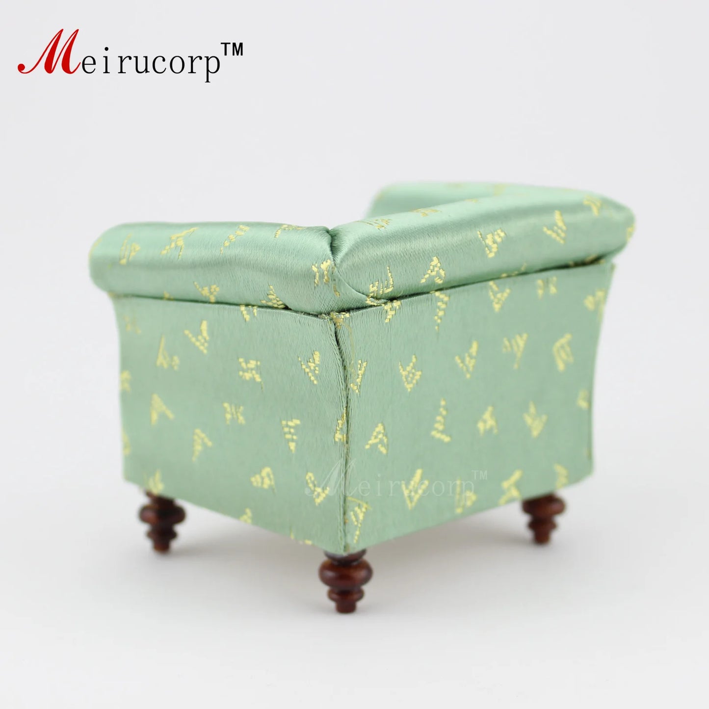 Sillón para casa de muñecas en miniatura hecho a mano a escala 1:12