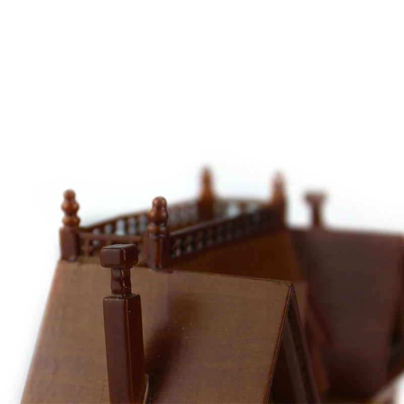 Mesa de casa de muñecas en miniatura de nogal a escala 1:144 para exhibición de muebles a escala 1:12