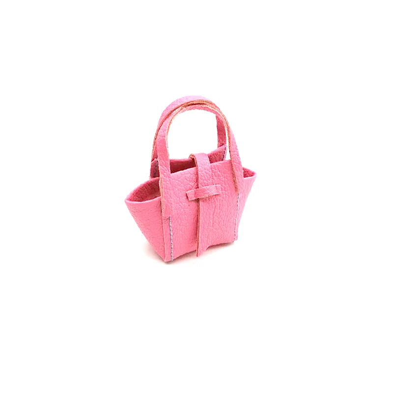 1:6 Scale Miniature Leather Handbag Purse Lady Shoulder Bag Fashion Doll Accessories