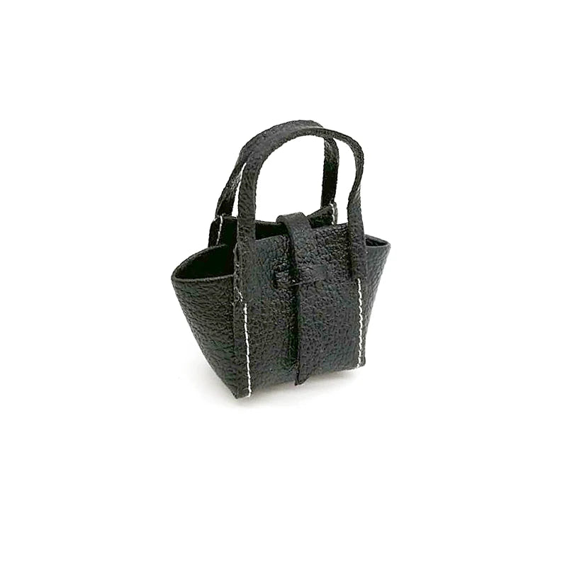 1:6 Scale Miniature Leather Handbag Purse Lady Shoulder Bag Fashion Doll Accessories