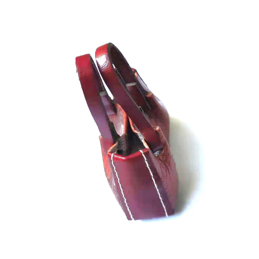 1:6 Scale Miniature Leather Handbag Purse Lady Shoulder Bag Fashion Doll Accessories For Dollhouse