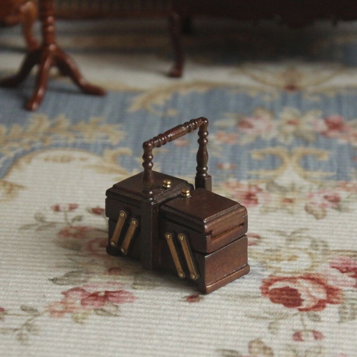 Muebles en miniatura OB11, modelo 1:12, caja de costura, lonchera, estuche para cosméticos, Blythe