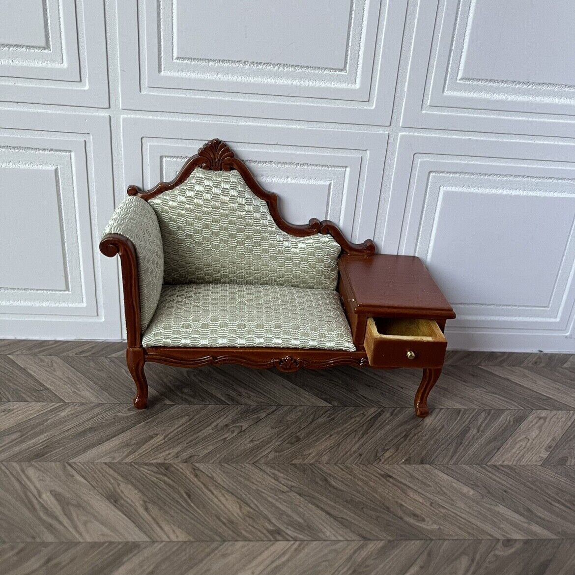 Muebles en miniatura 1:12 Casa de muñecas Mini Silla de teléfono Blythe Chaise Longue