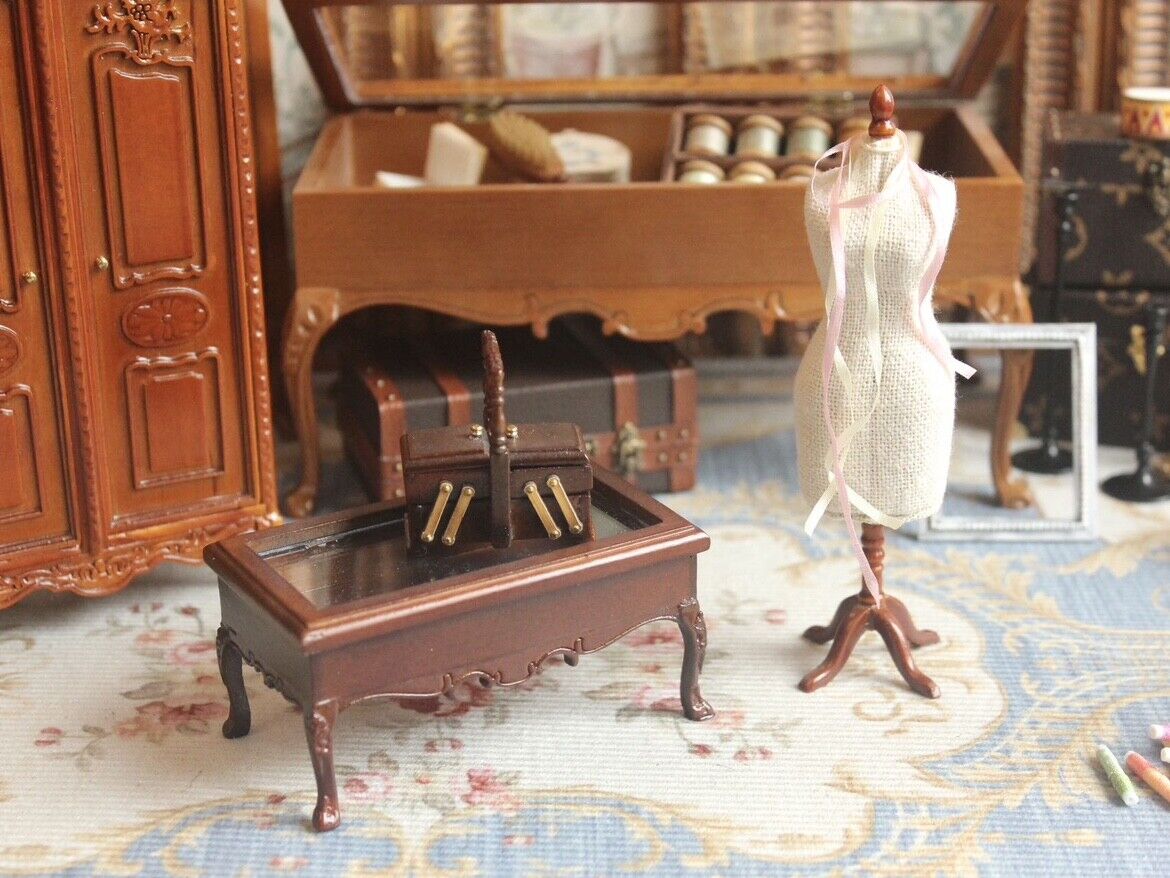 Muebles en miniatura OB11, modelo 1:12, caja de costura, lonchera, estuche para cosméticos, Blythe