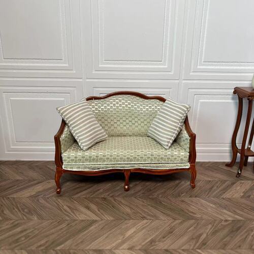 Maison de poupée miniature 1:12 Meubles Ob11 Gentleman Sofa Double Sofa Single Sofa