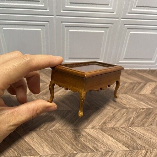 Casa de muñecas en miniatura 1:12 Mini muebles OB11 Mesa de té pequeña Almacenamiento abierto Blythe