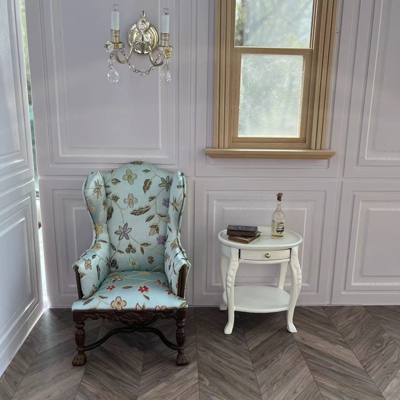 Mini casa de muñecas de 12 puntos, muebles en miniatura, mesa de té con cajón, Blythe, OB11