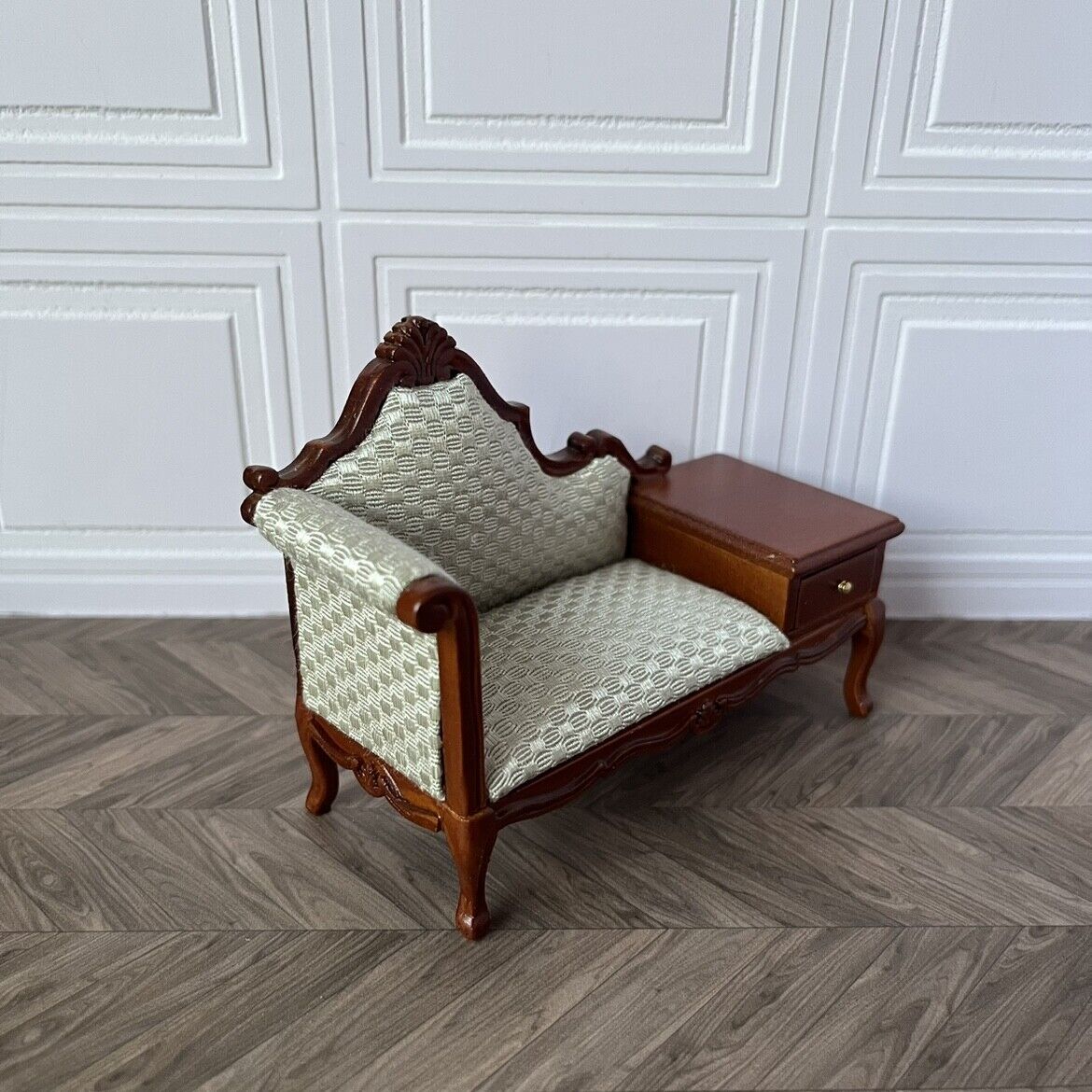 Muebles en miniatura 1:12 Casa de muñecas Mini Silla de teléfono Blythe Chaise Longue